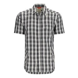 Simms Big Sky Short Sleeve Shirt Men's in Black Plaid